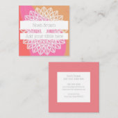 Elegante Multicolor Mandala Logo Business Card Telefonnummerkarte (Vorne/Hinten)