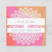 Elegante Multicolor Mandala Logo Business Card Telefonnummerkarte (Vorderseite)