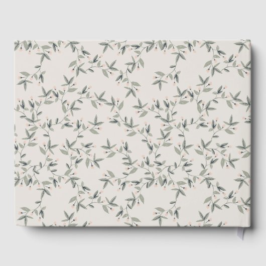 Elegante Mum Deer Fawn Floral Wappen Baby Shower Gästebuch (Rückseite)