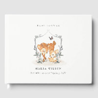 Elegante Mum Deer Fawn Floral Wappen Baby Shower