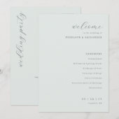 Elegante Münz-Typografische Hochzeit Programm (Vorne/Hinten)