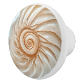 Elegante Muschel 3D Küste Keramikknauf (Rechts)