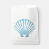 Elegante Muschel Beach Blue Nautical Wedding Party Geschenktütchen (Vorderseite)