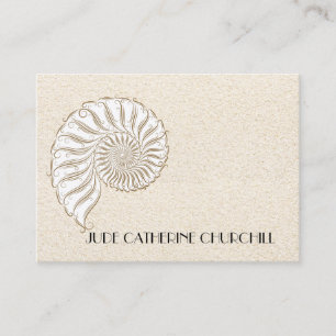 Elegante Muschel Business Card Visitenkarte