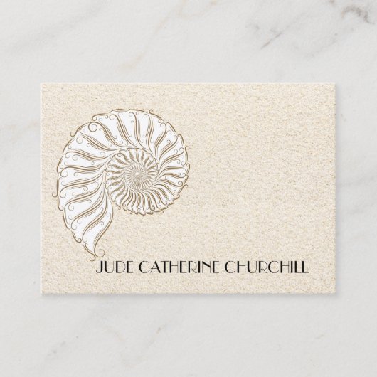 Elegante Muschel Business Card Visitenkarte (Vorderseite)