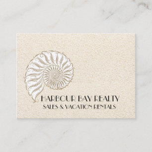 Elegante Muschel Business Card - Wählen Sie Ihr Pa Telefonnummerkarte