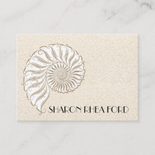 Elegante Muschel Calling Card / Contacts / Busines Telefonnummerkarte