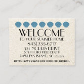 Elegante Muschel Calling Card / Contacts / Busines Telefonnummerkarte (Rückseite)