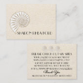Elegante Muschel Calling Card / Contacts / Busines Visitenkarte (Vorne/Hinten)