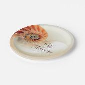 Elegante Muschel Mele Kalikimaka | FOTO Pappteller (Schrägansicht)