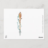 Elegante Muschel Postkarte (Rückseite)