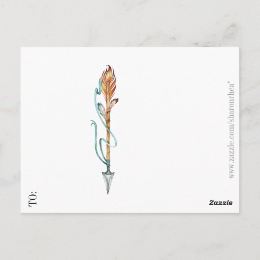 Elegante Muschel Postkarte (Rückseite)