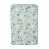 Elegante Muscheln auf Minze Badematte (Vorderseite Vertikal)