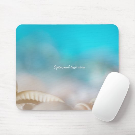 Elegante Muscheln Blue Tropical Beach Custom Mousepad (Mit Mouse)