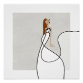 Elegante Muse Flow 3 Glamour Mode Kunst Poster (Vorderseite)
