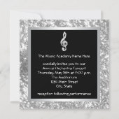 Elegante Music Treble Clef Einladung (Rückseite)