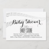 Elegante Musical Baby Shower Einladung (Vorderseite)