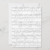 Elegante Musical Floral Wedding Couples Dusche Einladung (Rückseite)