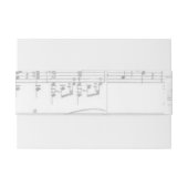 Elegante Musical Floral Wedding Einladungsbanderole (Rückseitenbeispiel)