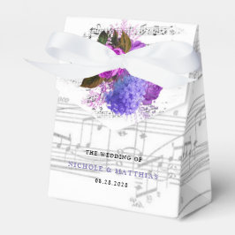 Elegante Musical Floral Wedding Geschenkschachtel
