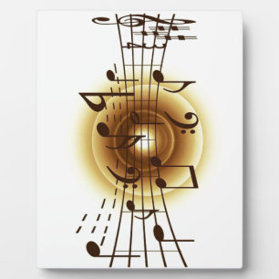 Elegante Musical Notes Fotoplatte