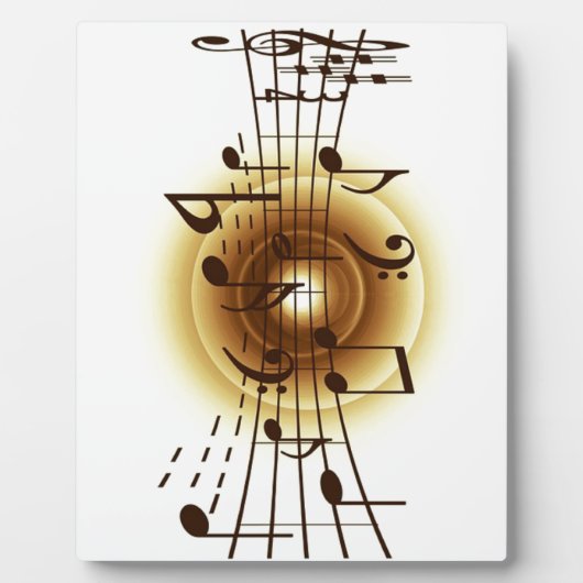 Elegante Musical Notes Fotoplatte (Vorderseite)