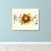 Elegante Musical Notes Wall Leinwand (Insitu (Holzboden))