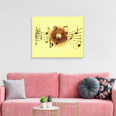 Elegante Musical Notes Wall Leinwand (Insitu (Wohnzimmer))
