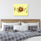 Elegante Musical Notes Wall Leinwand (Insitu (Schlafzimmer))