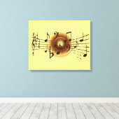 Elegante Musical Notes Wall Leinwand (Insitu (Holzboden))