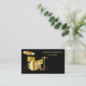 Elegante Musician Visitenkarte mit musikalischen D (Stehend Vorderseite)