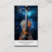 Elegante Musician Visitenkarte mit Musiknote (Vorderseite)