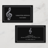 Elegante Musician Visitenkarte mit Musiknote (Vorne/Hinten)
