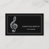 Elegante Musician Visitenkarte mit Musiknote (Vorderseite)