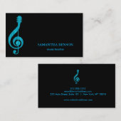 Elegante Musician Visitenkarte mit Musiknote (Vorne/Hinten)