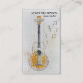 Elegante Musician Visitenkarte mit Musiknote (Vorderseite)