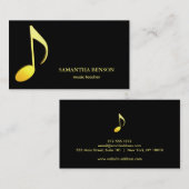 Elegante Musician Visitenkarte mit Musiknote (Vorne/Hinten)