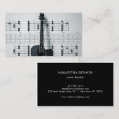 Elegante Musician Visitenkarte mit Musiknote (Vorne/Hinten)
