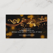 Elegante Musician Visitenkarte mit Musiknote (Rückseite)