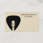 Elegante Musician Visitenkarte mit Musiknote (Vorderseite)
