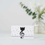 Elegante Musician Visitenkarte mit Musiknote (Stehend Vorderseite)