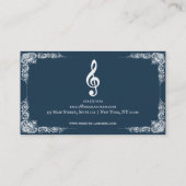 Elegante Musician Visitenkarte mit Musiknote (Rückseite)