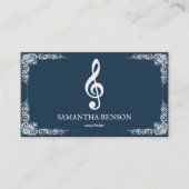 Elegante Musician Visitenkarte mit Musiknote (Vorderseite)