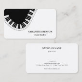 Elegante Musician Visitenkarte mit Musiknote (Vorne/Hinten)