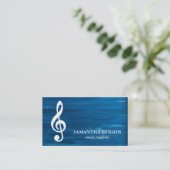 Elegante Musician Visitenkarte mit Musiknote (Stehend Vorderseite)