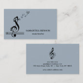 Elegante Musician Visitenkarte mit Musiknote (Vorne/Hinten)