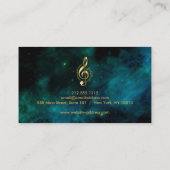 Elegante Musician Visitenkarte mit Musiknote (Rückseite)