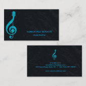 Elegante Musician Visitenkarte mit Musiknote (Vorne/Hinten)