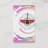 Elegante Musician Visitenkarte mit Musiknote (Vorderseite)