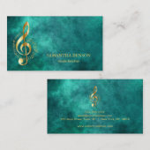 Elegante Musician Visitenkarte mit Musiknote (Vorne/Hinten)